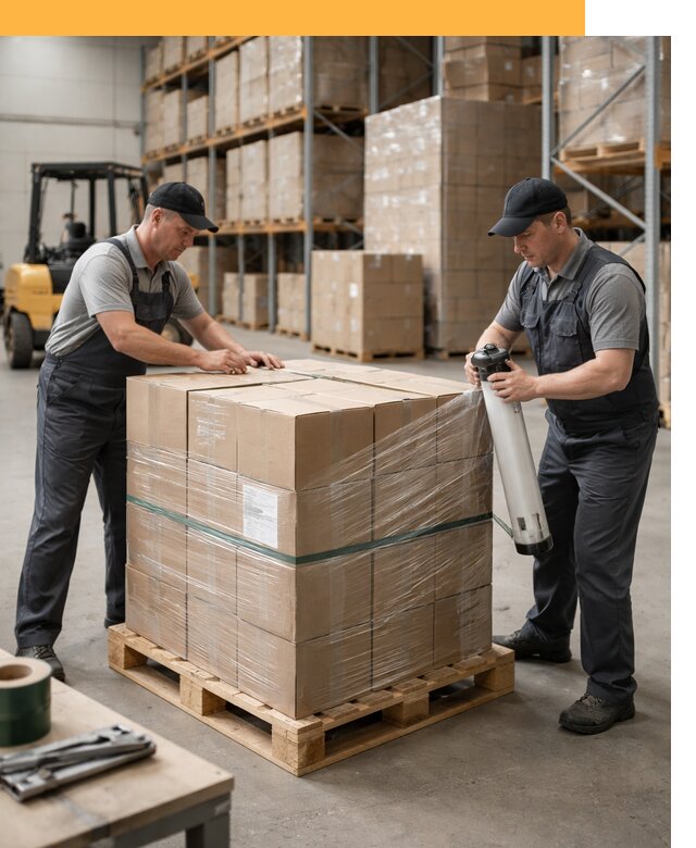 Упаковка и паллетирование грузов от 3799 руб: защита и крепление