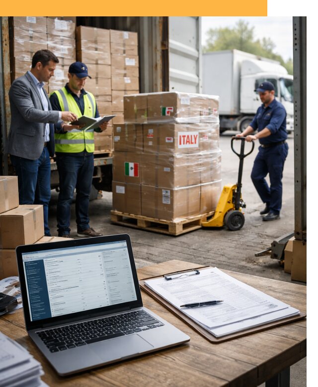 Доставка грузов из Италии: морские и авиаперевозки от 19535